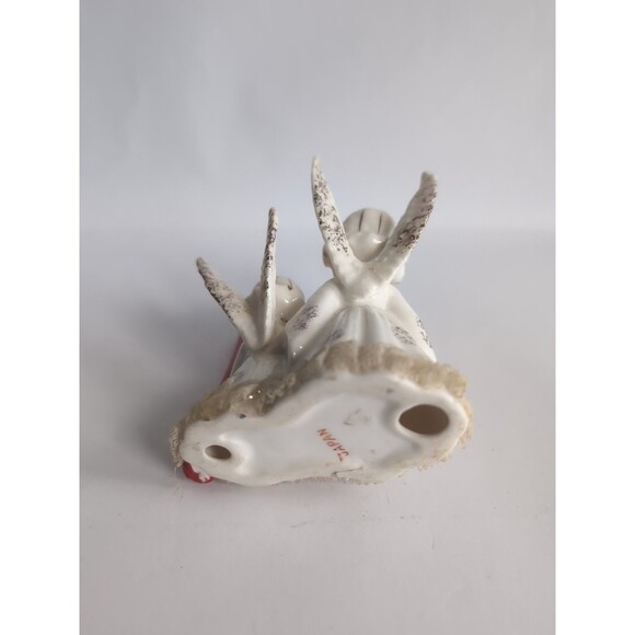 VTG  Angel Figurine Christmas Mother Child Big Candle Book Japan MCM - Picture 6 of 7